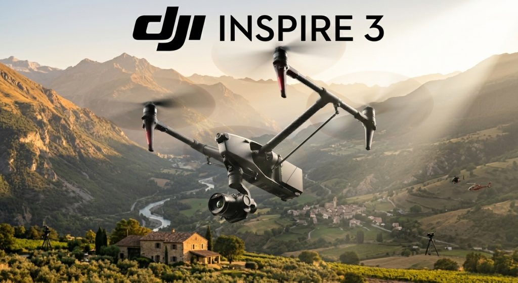 DJI Inspire 3 en tournage série TV Occitanie Nicolas Manna